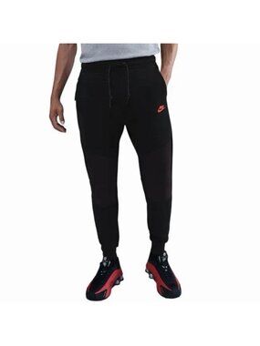 Nike Tech Fleece Jogger Pants Black Crimson Red IH4303-010 Men’s XL